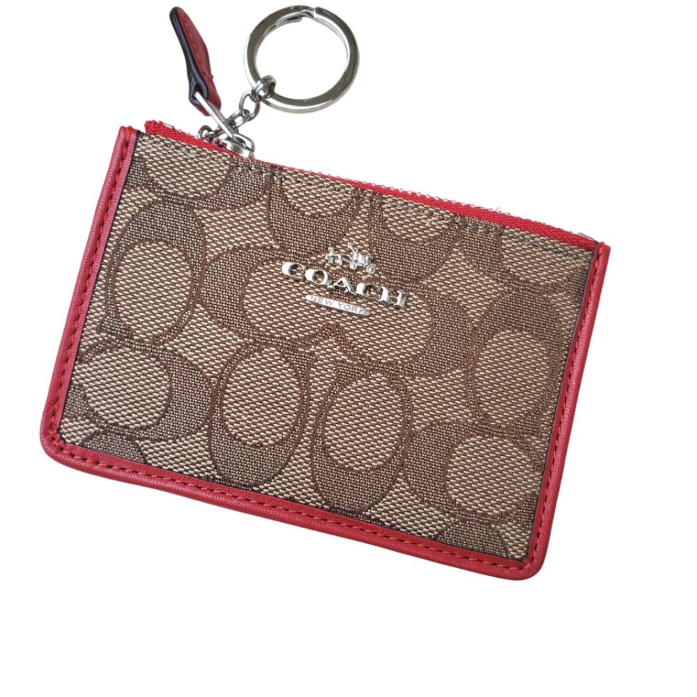 NWT COACH mini skinny signature ID/coin/ key holder
